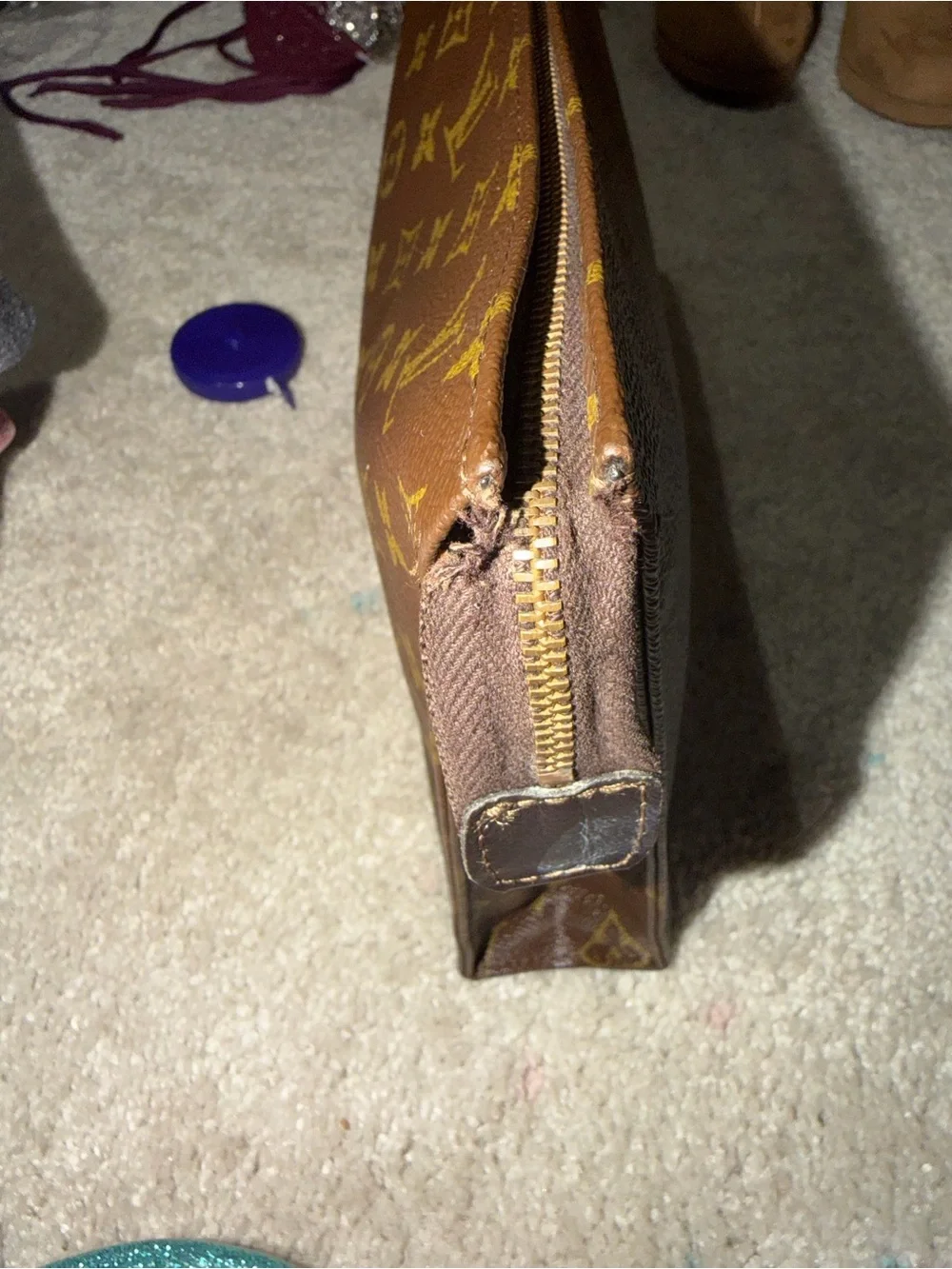 Louis Vuitton Brown Monogram Canvas Toiletry Pouch
